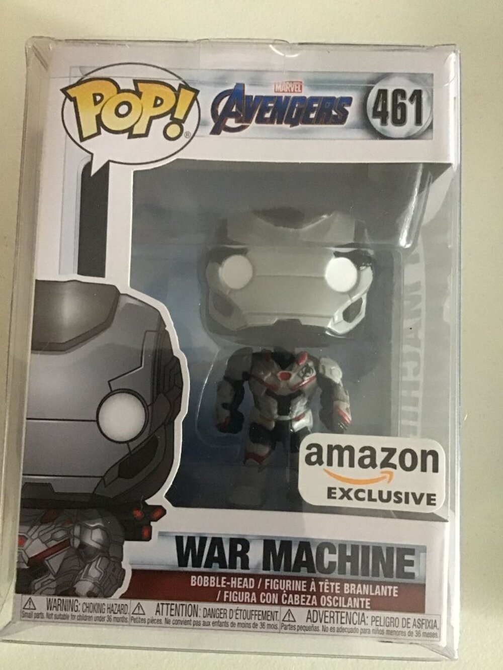 Funko Pop War Machine #461 Amazon Exclusive Avengers Marvel Vinyl Figure Protect